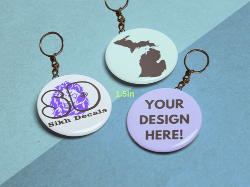 3 Pack Custom 1.5 inch Key Chain