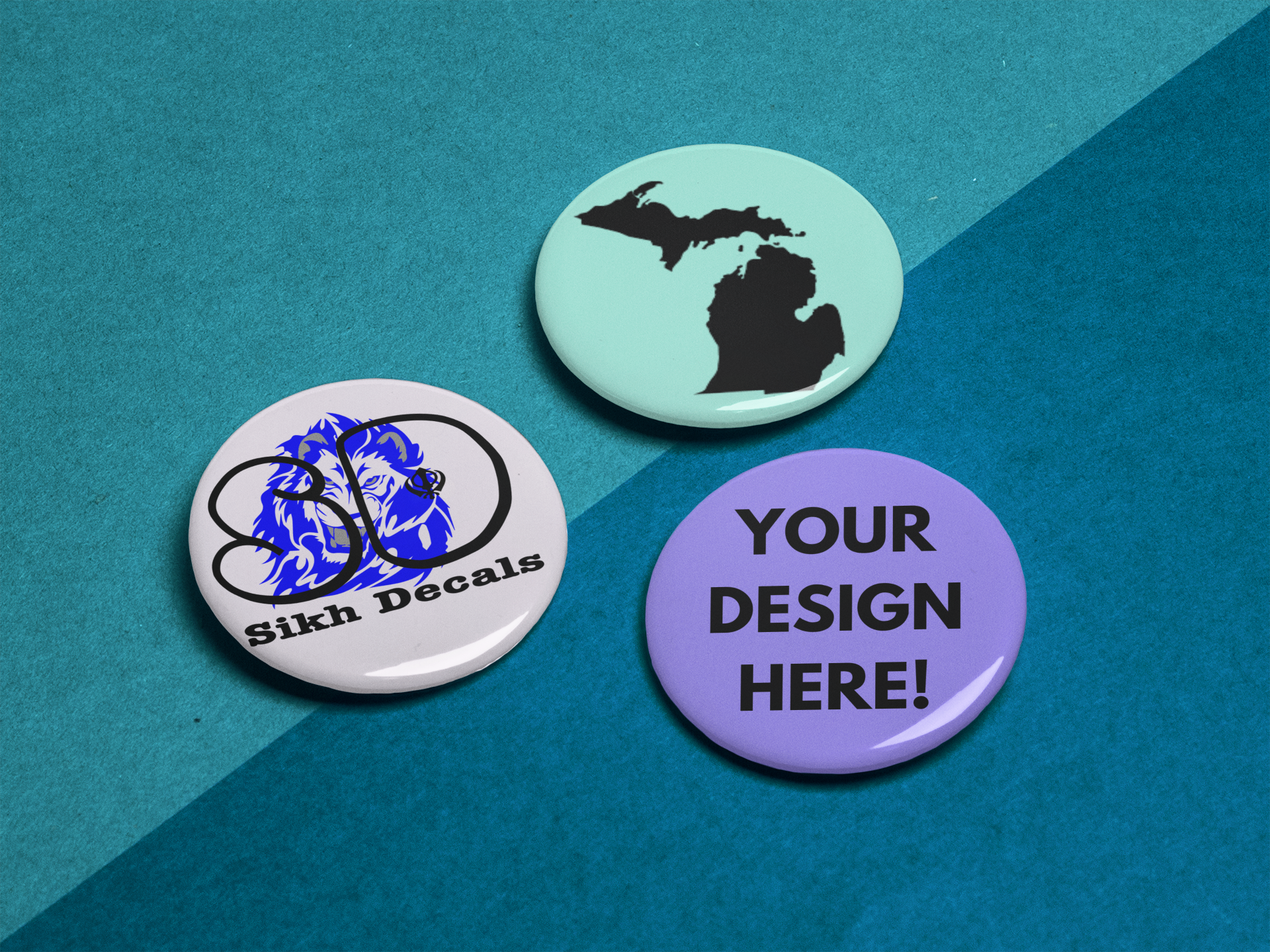 3 Pack Custom 1.5 inch Pin Button